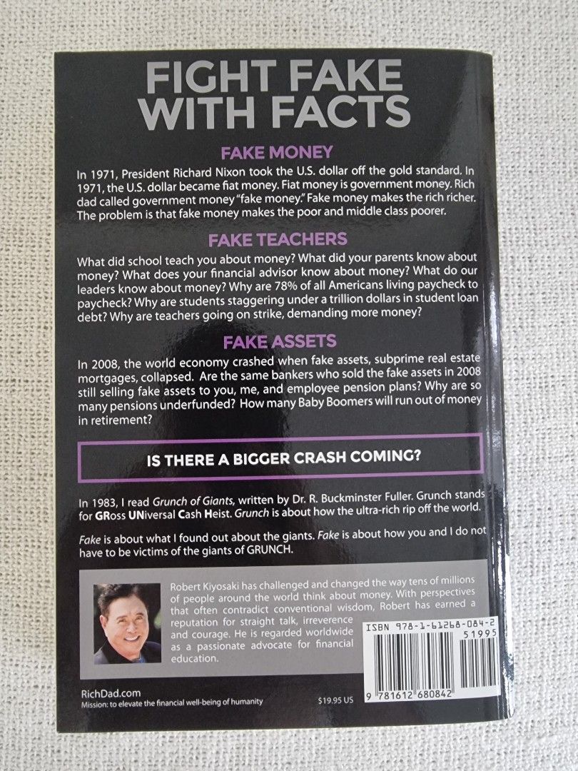 FAKE By Robert Kiyosaki, Hobbies & Toys, Books & Magazines, Fiction