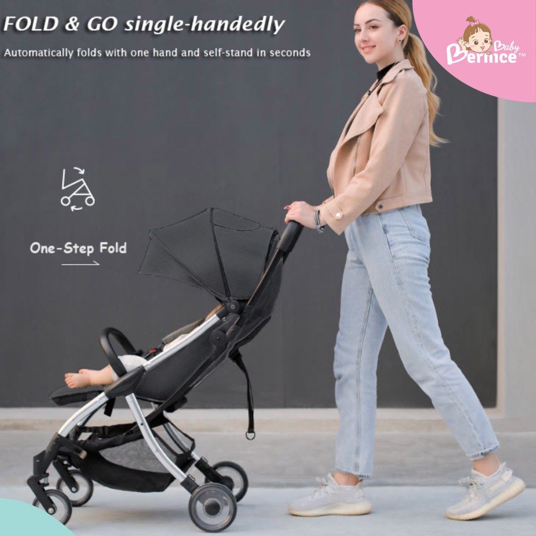 Free stand one deals hand fold stroller