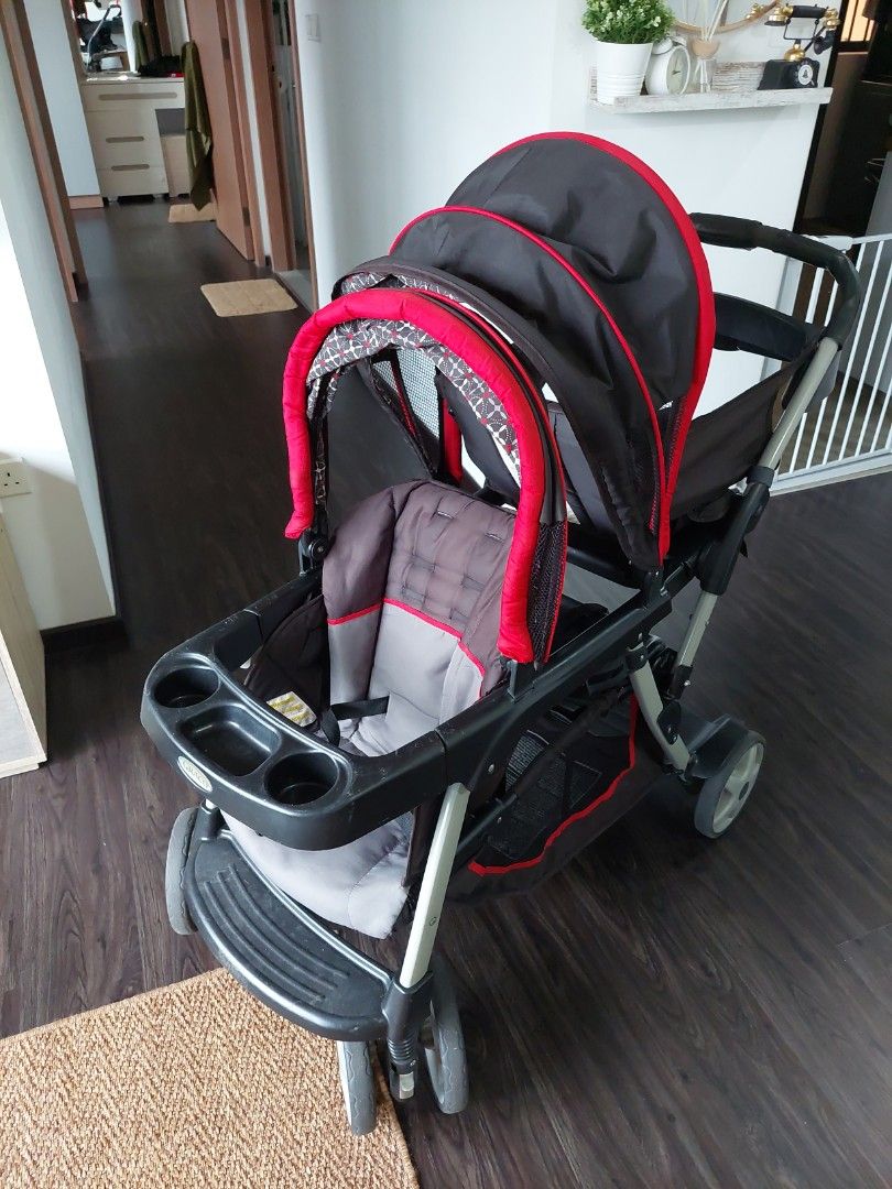 Graco double stroller red hotsell