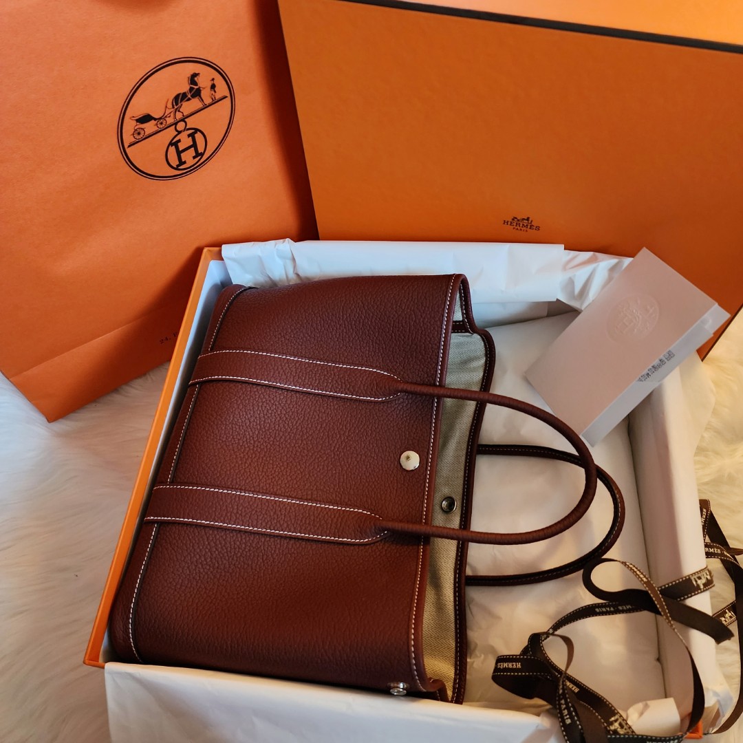 Hermes Garden Party 30 Etoupe BNIB, Luxury, Bags & Wallets on Carousell