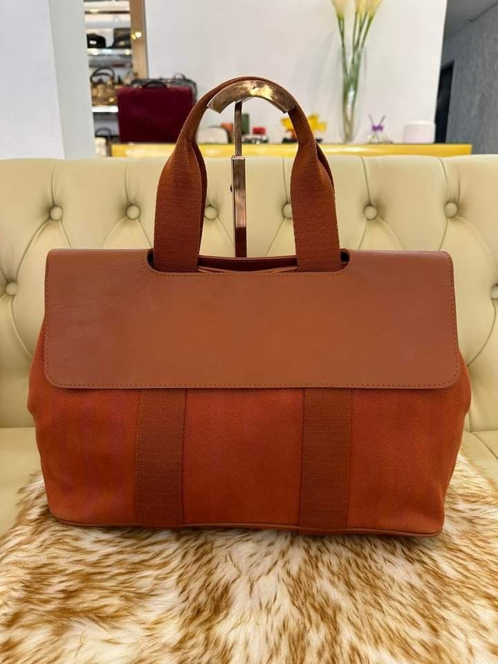 Hermes Valparaiso Bag Toile and Leather