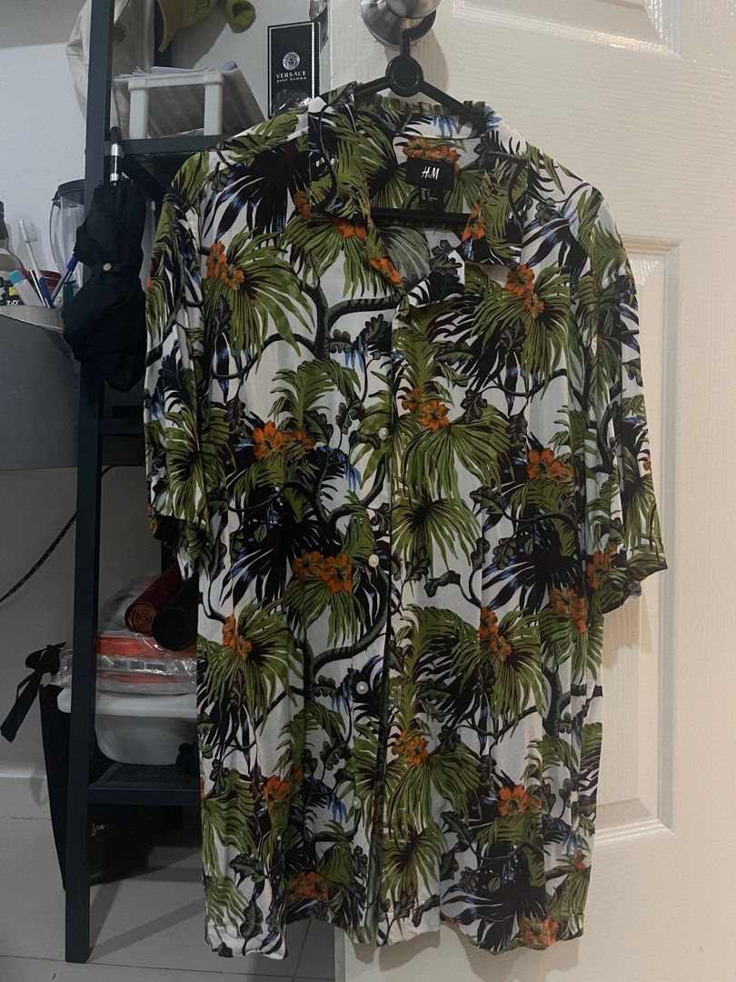 H M Floral Shirt Men s Fashion Tops Sets Tshirts Polo