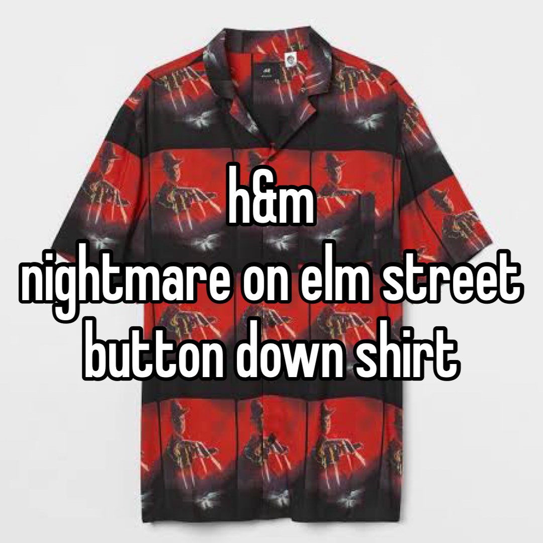 H M Nightmare on Elm Street Freddy Krueger Shirt Women s Fashion Tops Shirts on Carousell