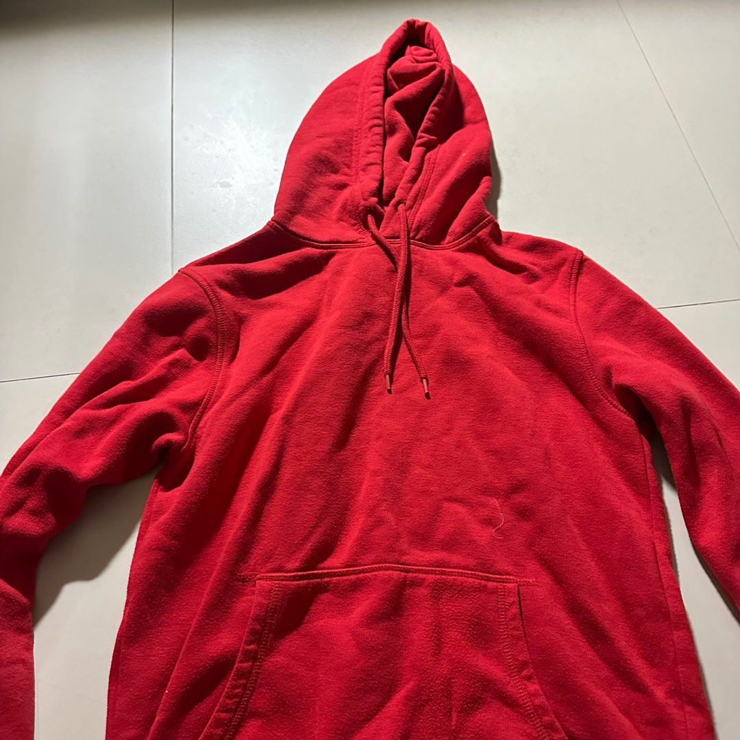 Red sweater hoodie on sale