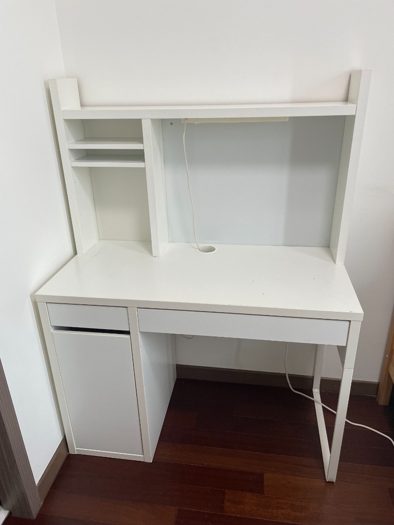 Home Desk IKEA MICKE + Shelf, Furniture & Home Living, Furniture, Other Home Furniture on Carousell