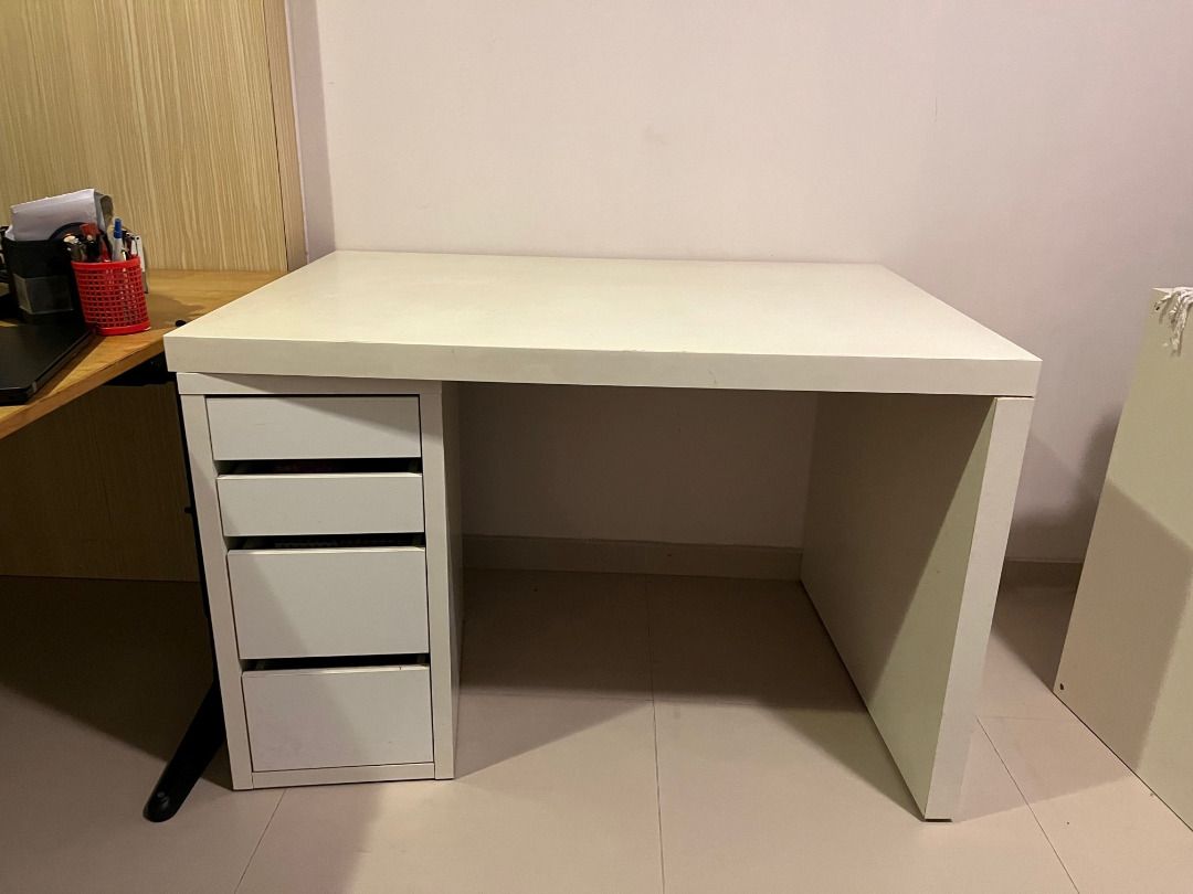 IKEA Study Desk + Drawers / Shelf (Optional), Furniture & Home Living