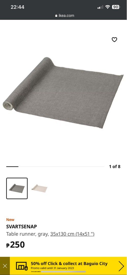 IKEA Table runner grey pre-loved, Furniture & Home Living, Kitchenware &  Tableware, Table Linen & Textiles on Carousell