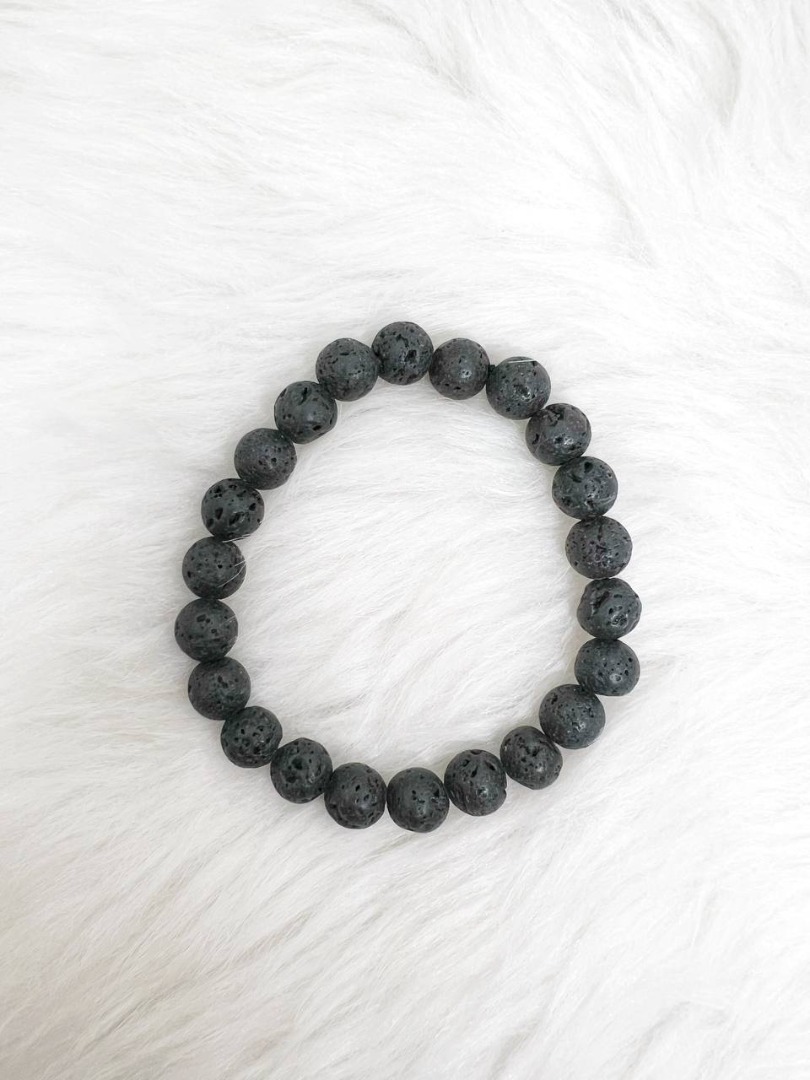 Lava Stone Beaded Bracelet, Women's Fashion, Jewelry & Organizers