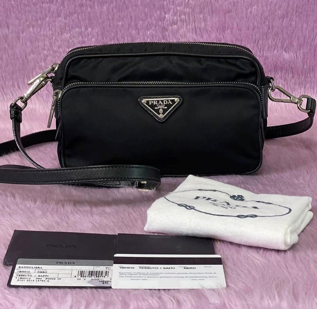 Prada Nylon Double-zip Camera Bag in Black