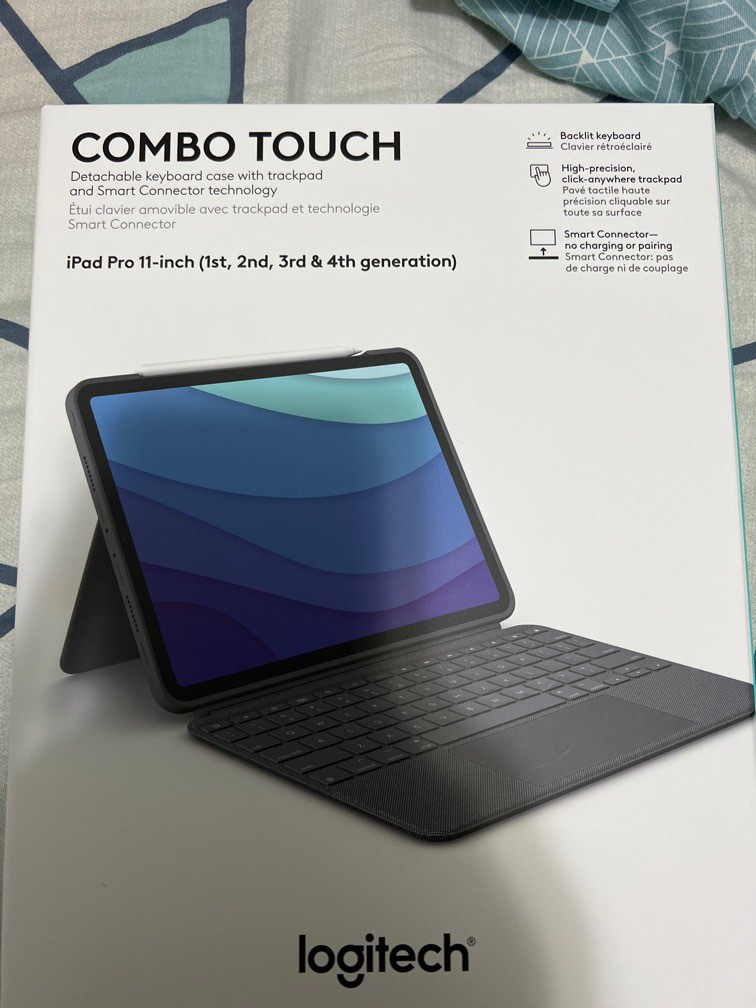 全新有單Logitech Combo Touch IPad Pro 11 價錢可傾, 手提電話, 電話