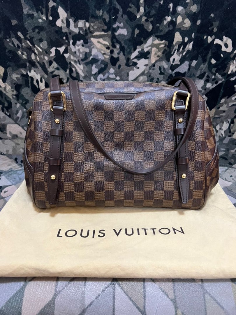 Pre-Owned Louis Vuitton Rivington MM Damier Ebee Brown 