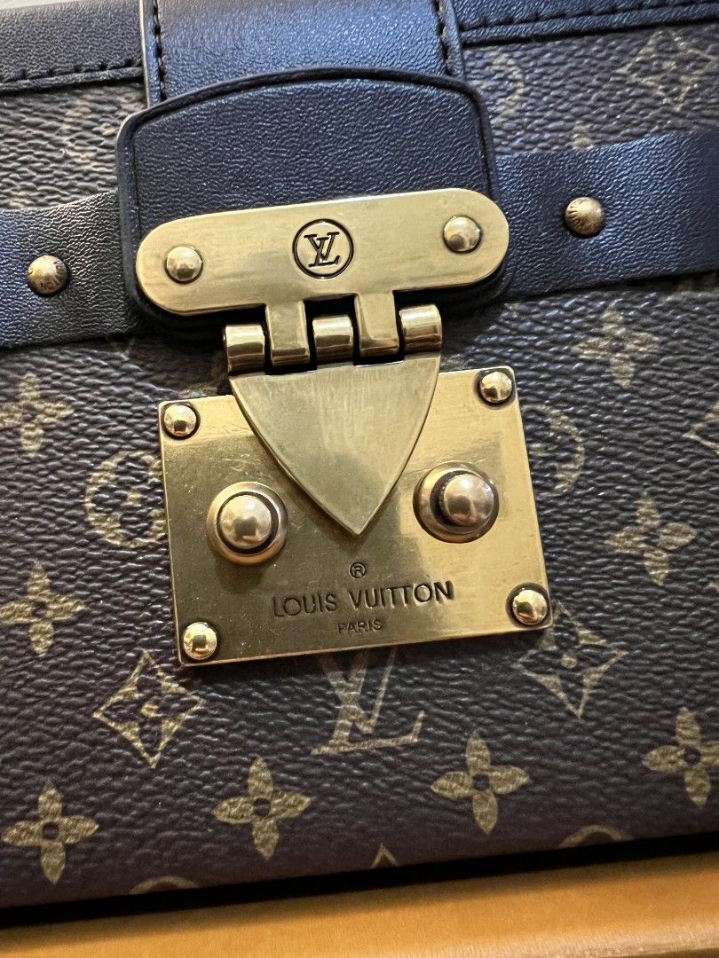 Louis Vuitton Petite Malle East West Monogram Brown in Coated