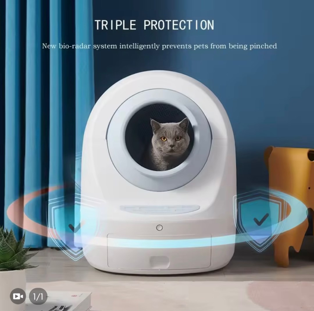 Meet Automatic Cat Litter Box, Pet Supplies, Homes & Other Pet Accessories on Carousell