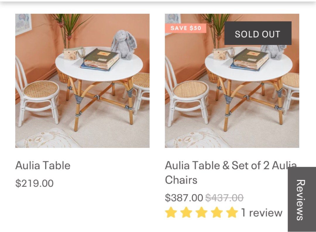 MOMIJI Aulia Table Set with chairs, Babies & Kids, Baby Nursery & Kids ...