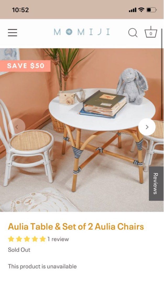 MOMIJI Aulia Table Set with chairs, Babies & Kids, Baby Nursery & Kids ...