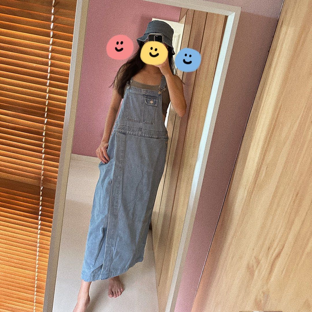 Red herring denim pinafore 2025