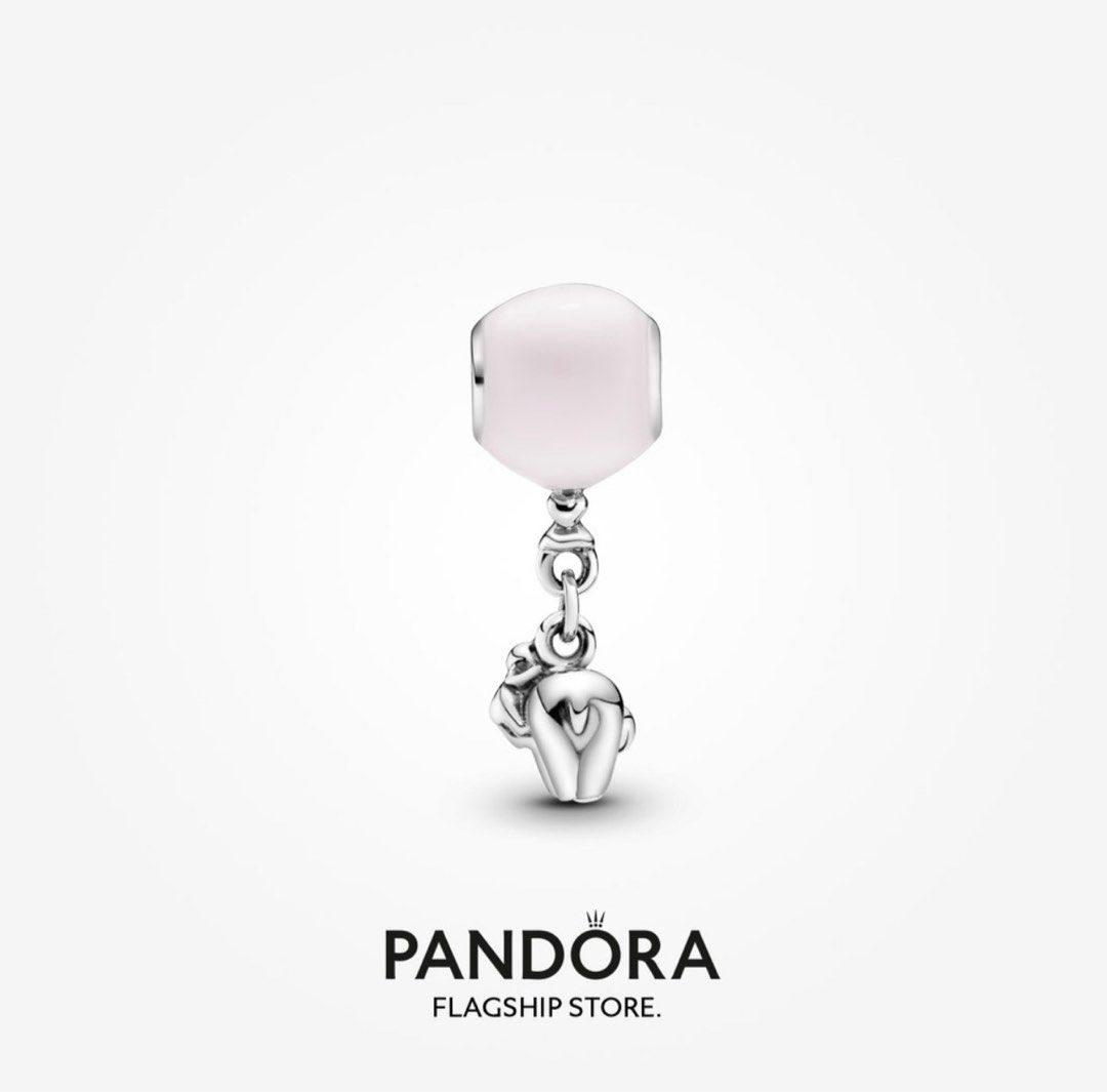 Pandora elephant pink balloon dangle charm