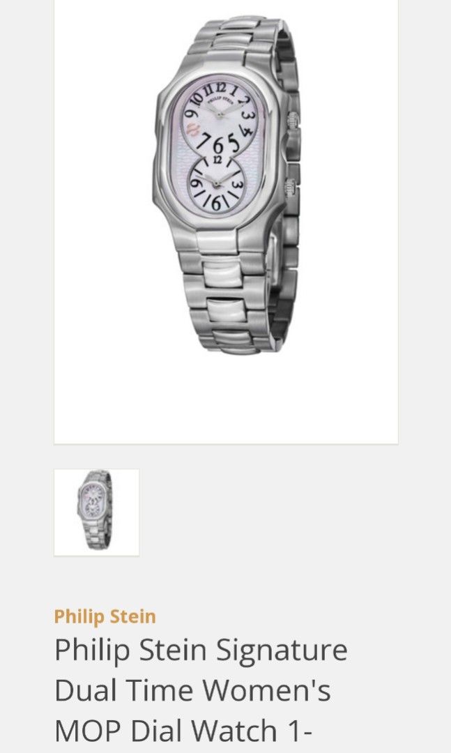 Philip stein signature dual time (Category: Luxury Watches) located in Rizal. Submitted by sizzies_fashion_style (Listing ID 1210614437, Image 2). Description: Philip Stein signature dual Time Preloved but lightly used message me for detailed pictures box included but not in good condition Slightly Negotiable 😊.
