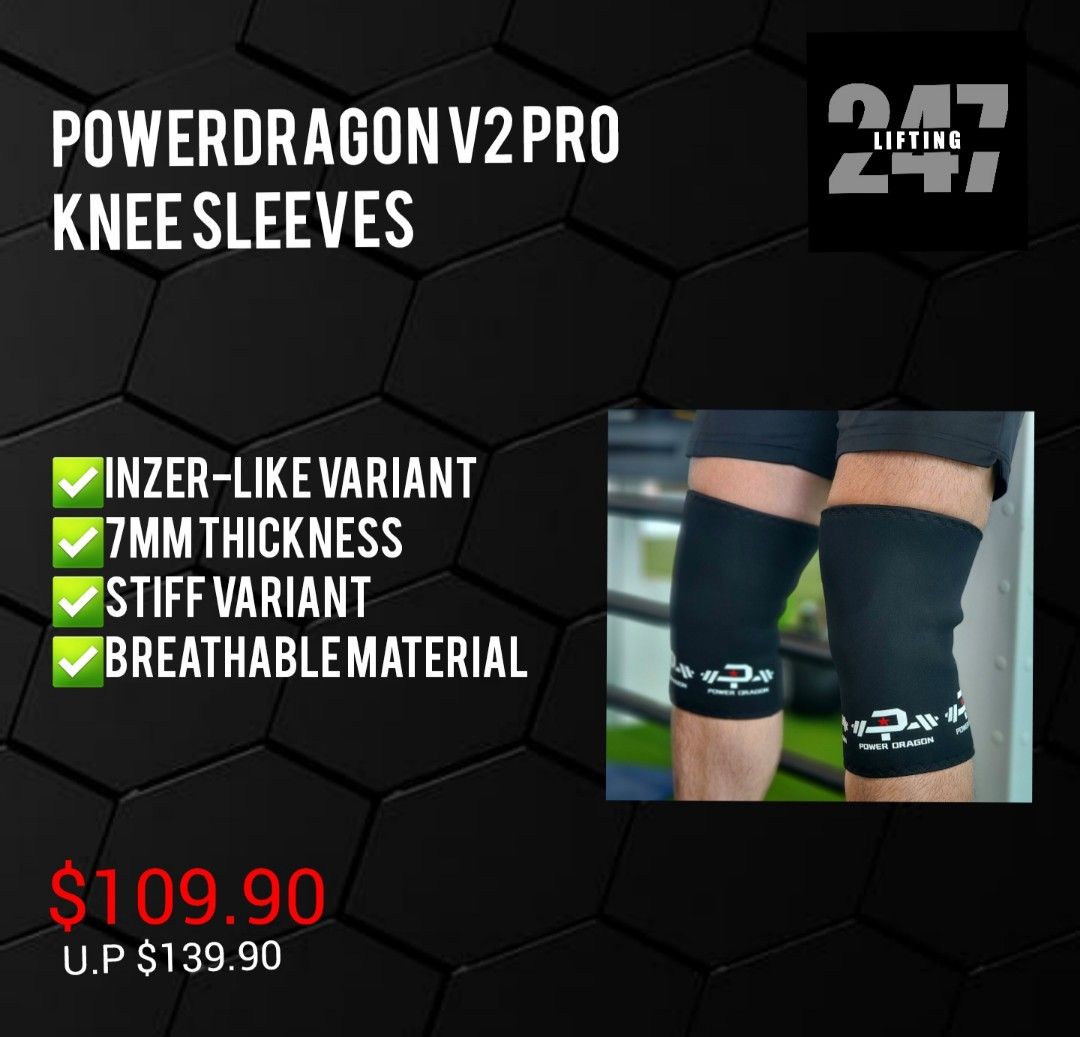 Inzer-Like Sleeves V2 PowerDragon Pro Knee Sleeves | SBD | Gym Belt | Inzer  |Weightlifting, Sports Equipment, Other Sports Equipment and Supplies on  Carousell
