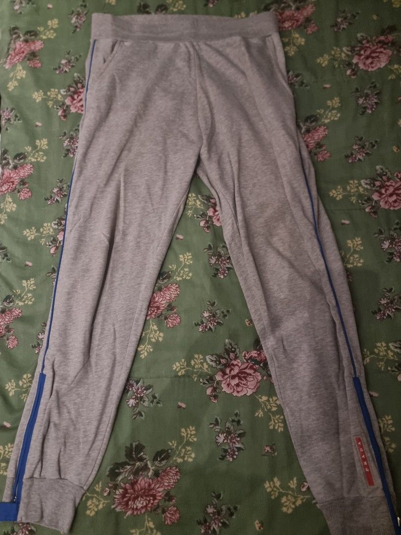 Prada sidestripe sweatpants (Category: Joggers) located in Antipolo. Submitted by pj73336 (Listing ID 1210739142, Image 1). Description: Prada Mens Sweatpants with sidestripe and zipper bottoms Stretched fits 34-36.