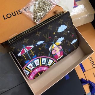NEW Louis Vuitton LV Holidays Vivienne Paris Pink Pouch Mini Pochette  M81760