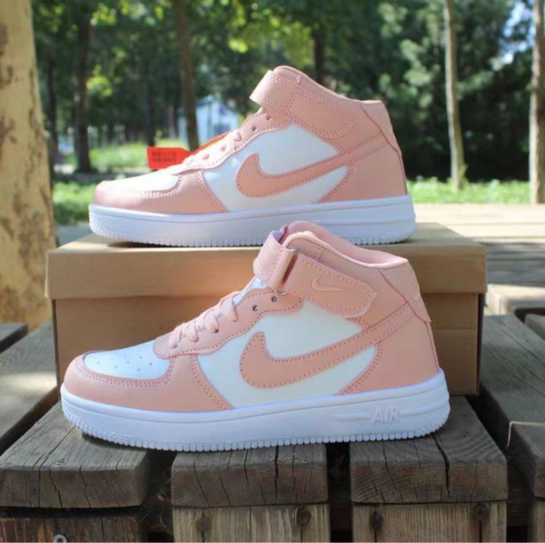 Pink high top store air force 1