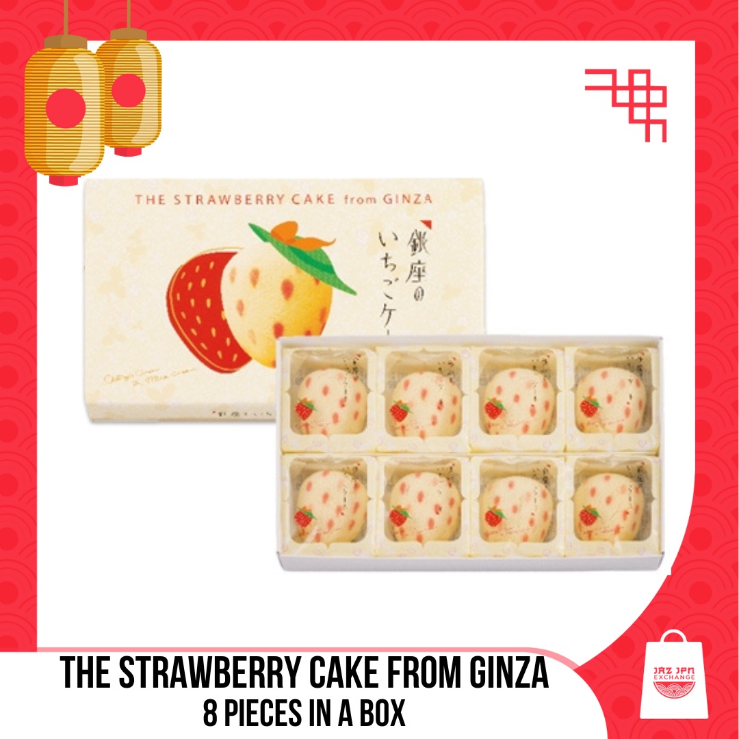 PRE-ORDER The Strawberry Cake from Ginza x 8 pcs in a box, Food 