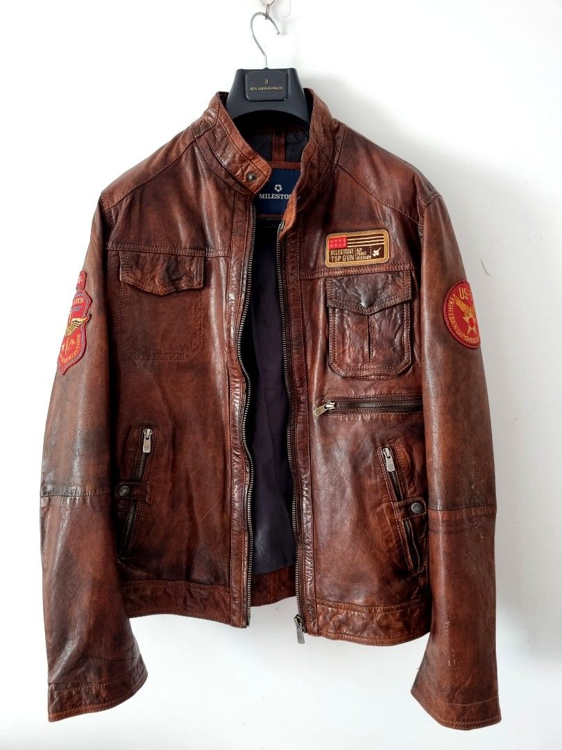 Pure Leather jacket Men s Fashion Coats Jackets and Outerwear