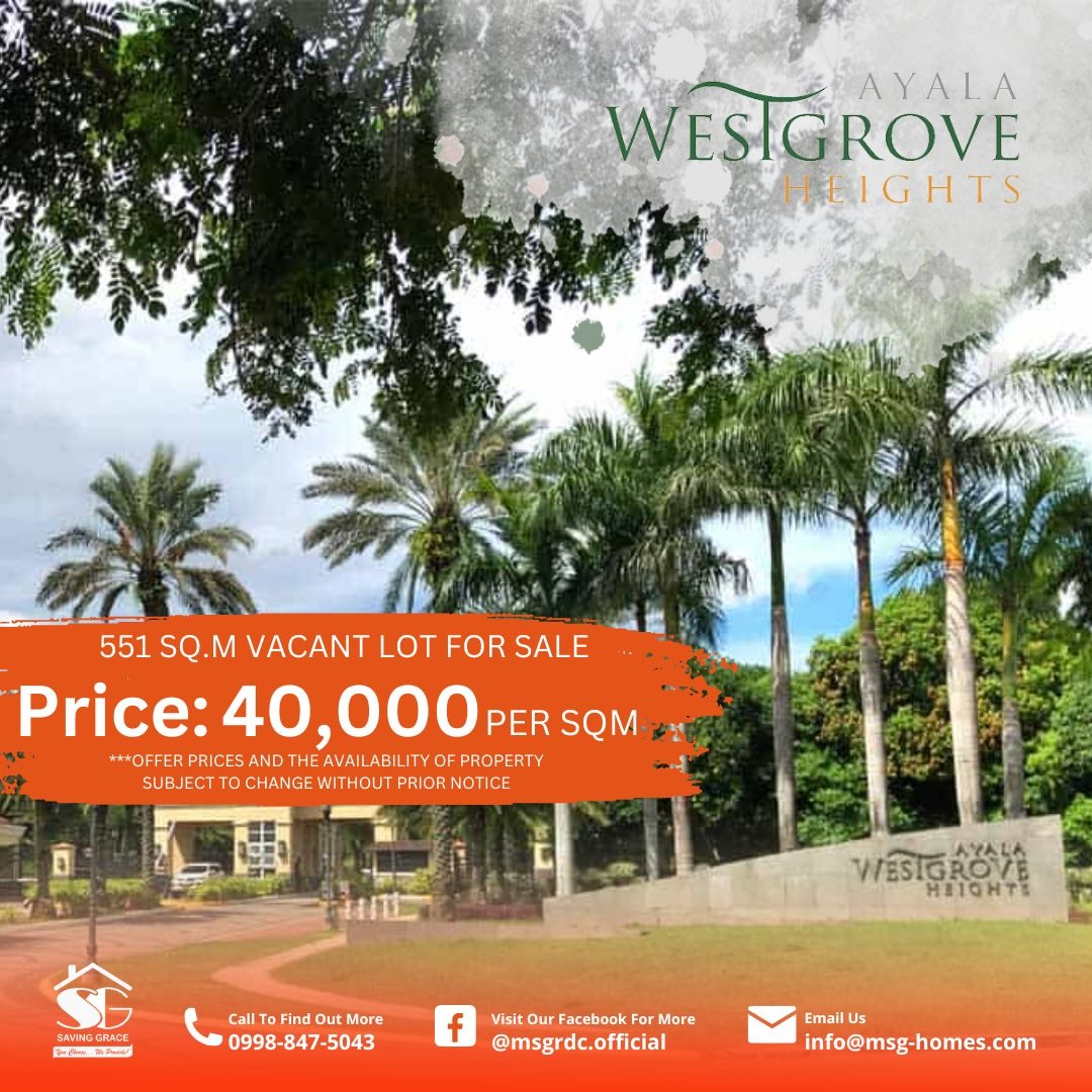 PVT20230024 For sale vacant lot in Ayala Westgrove Heights, Silang