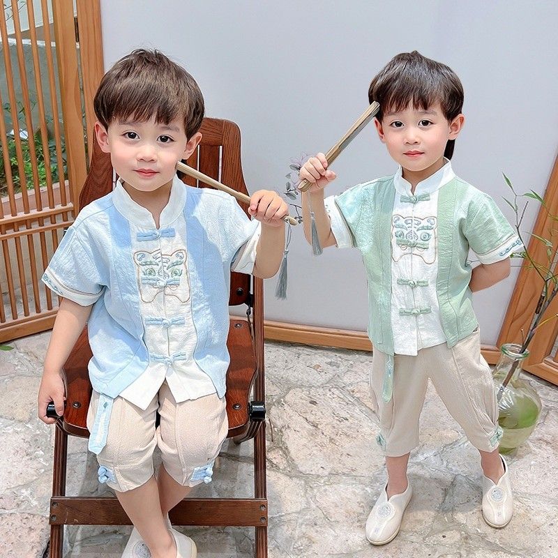  Boy Tang Suit Dragon Long Sleeve Shirt Chinese New
