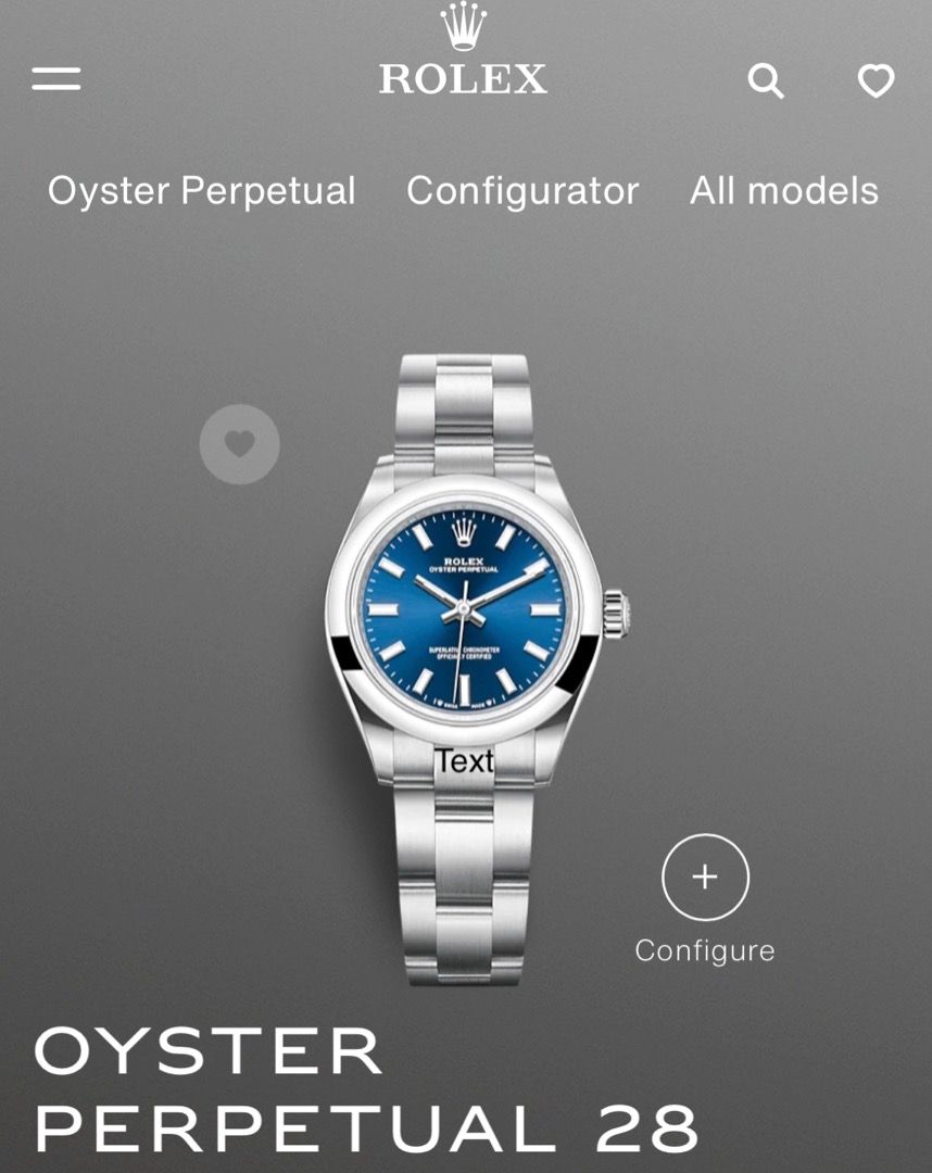 Configuratore rolex 2025