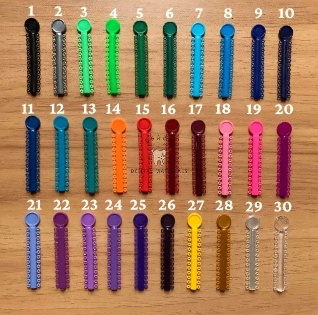 Rubbers for Braces (Category: Oral Care) located in Navotas City. Submitted by charmdentalmaterials23 (Listing ID 1210651044, Image 2). Description: ✔️All colors are available ✔️Ready to ship ✔️High Quality super elastic Disclaimer: Product color may slightly vary due to lighting sources and on your phone screens.