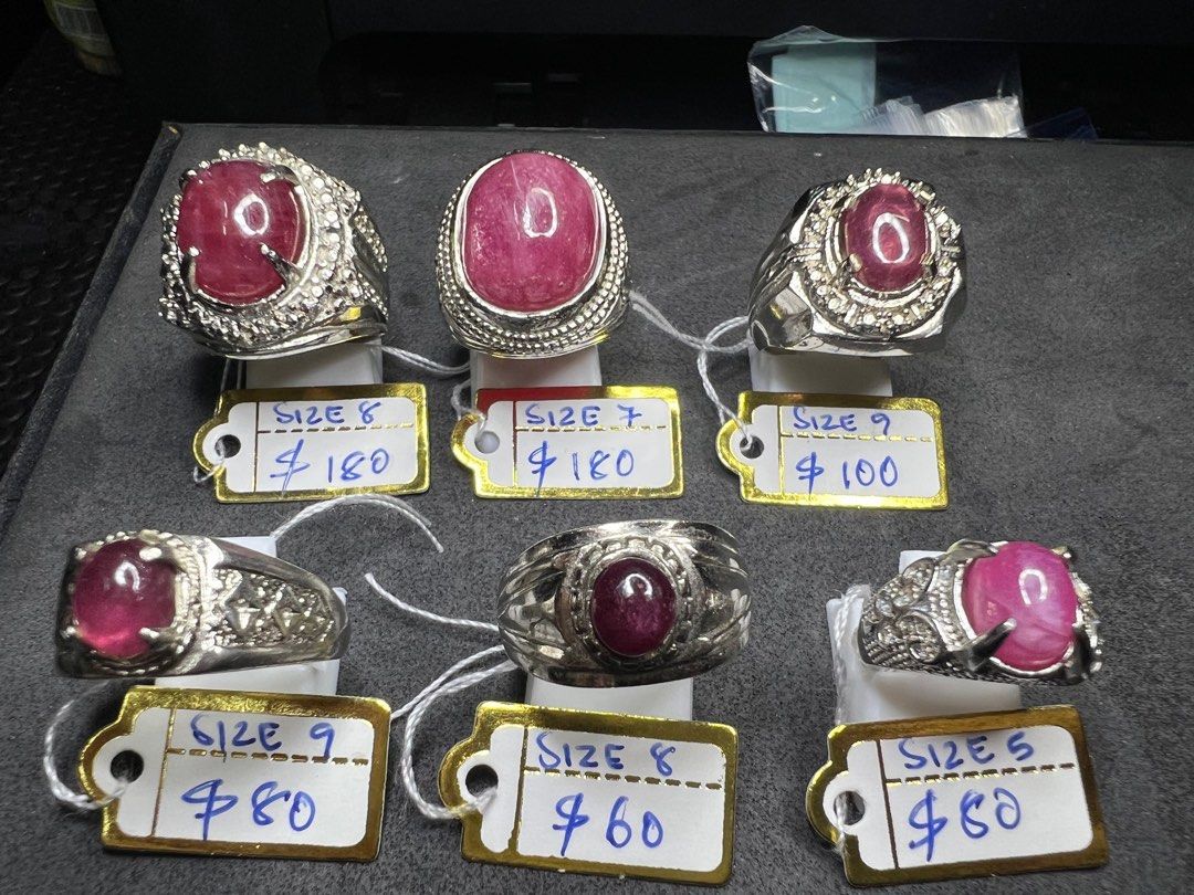 Ruby star (Category: Rings) located in Singapore. Submitted by elora_ora (Listing ID 1210166412, Image 3). Description: Price on picture Loose stone ruby price from $60 - $200.