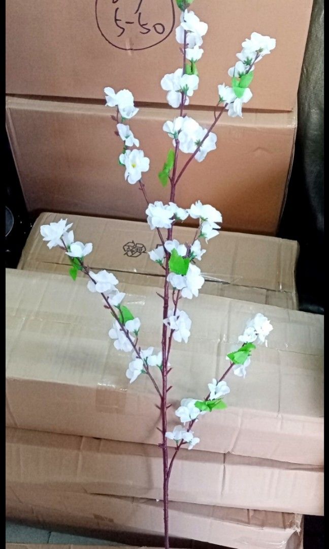 Sakura Artificial Cherry Blossoms long stem, Hobbies & Toys, Stationary