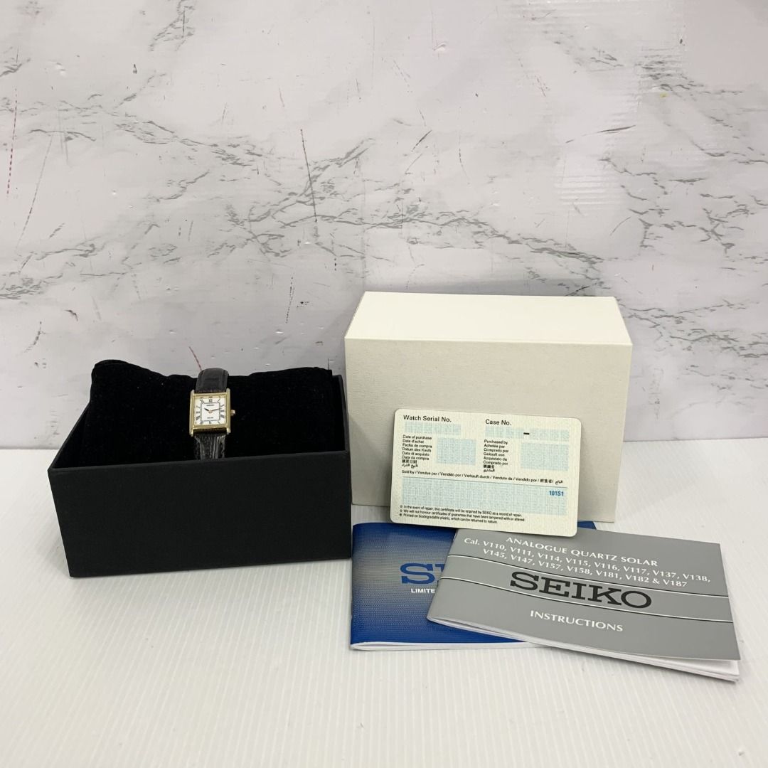 SEIKO V115 0BD0 SOLAR QUARTZ WOMEN S WATCH 237000722 AK Luxury