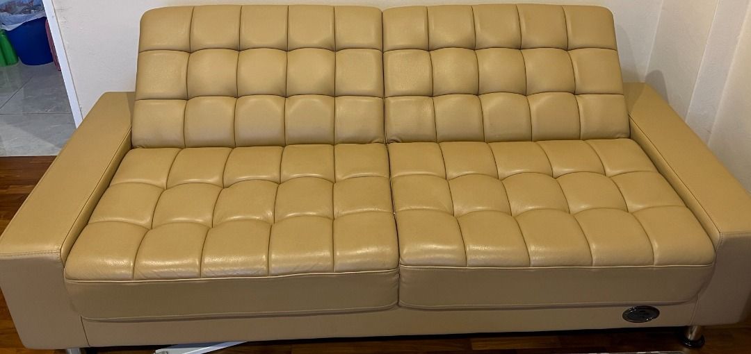 Sofa Bed Sea Horse Brand Genuine Leather, Furniture & Home Living