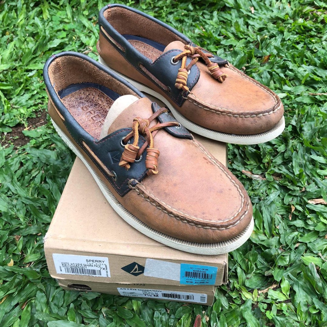 SPERRY TOPSIDER スペリートップサイダー A O 2-EYE NUBUCK(W) エーオー ツーアイ ヌバック ワイド STS24521 BROWN