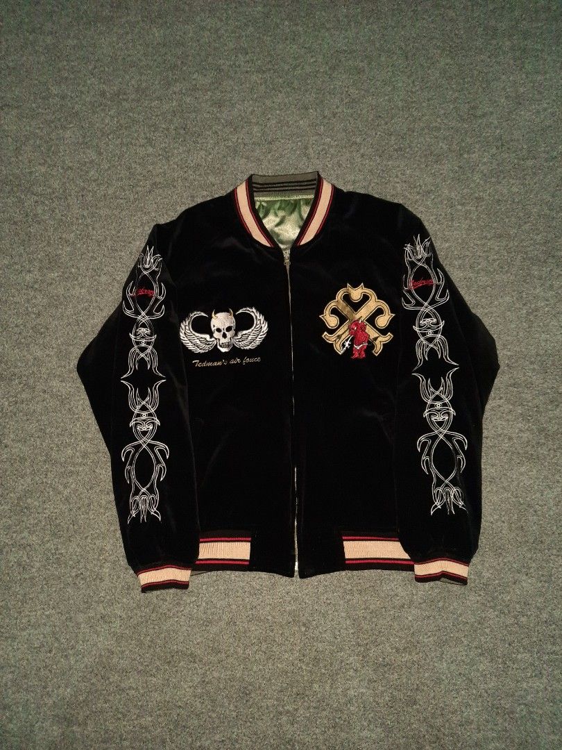 Sukajan Tedman Little Devil Reversible Jacket, Fesyen Pria Sukajan Tedman Little Devil Reversible Jacket, Fesyen Pria