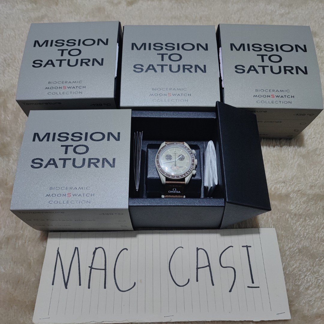 Swatch x Omega Bioceramic MoonSwatch Mission to Saturn, Men's Fashion,  Watches & Accessories, Watches on Carousell