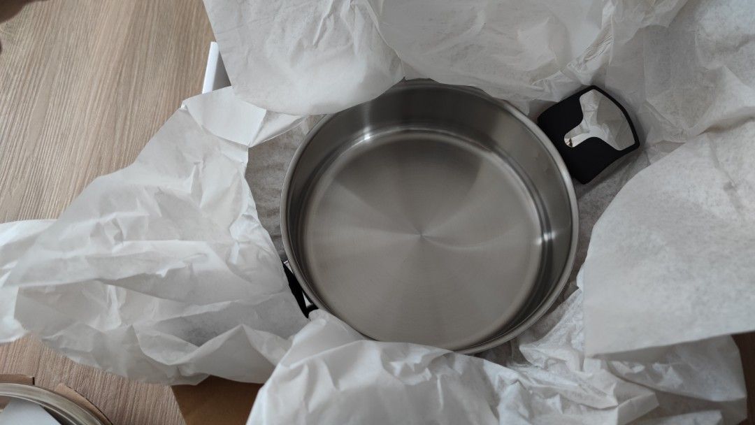 Tefal Emotion Inox Stainless Steel 24cm pot, Furniture & Home Living ...