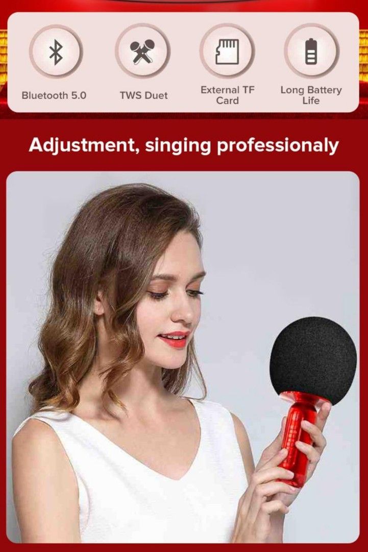 TYLEX XY330 Karaoke Wireless Microphone, Audio, Microphones on Carousell