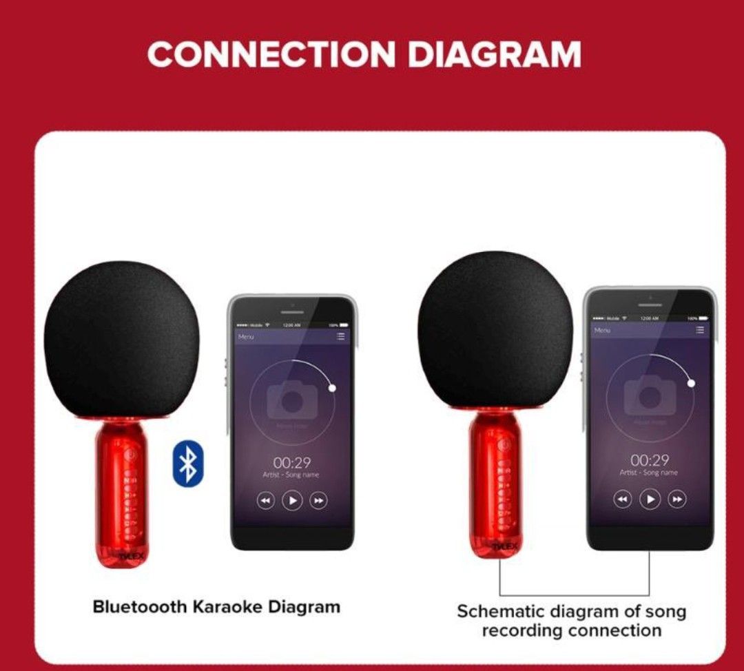 TYLEX XY330 Karaoke Wireless Microphone, Audio, Microphones on Carousell
