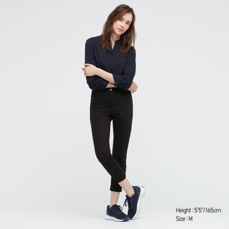 Uniqlo denim cropped legging pants hotsell