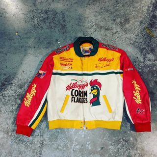 Vintage Grail 90's Jeff Hamilton Racing Collection/Limited Edition Kellogg's #5 Terry Labonte Winston Cup Series Genuine Leather Jacket