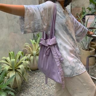 WE MAD Drawstring Totebag Lilac