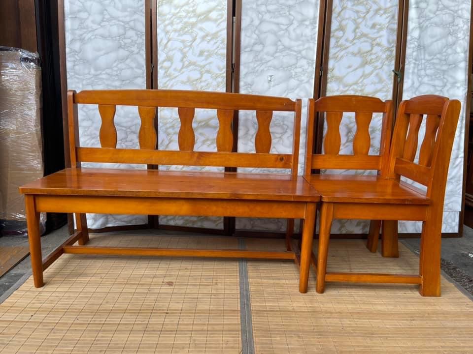 Wooden sofa/storage, Furniture & Home Living, Furniture, Chairs on