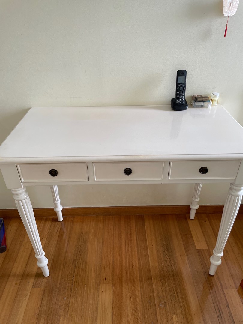 Writing table white color, Furniture & Home Living, Furniture, Other