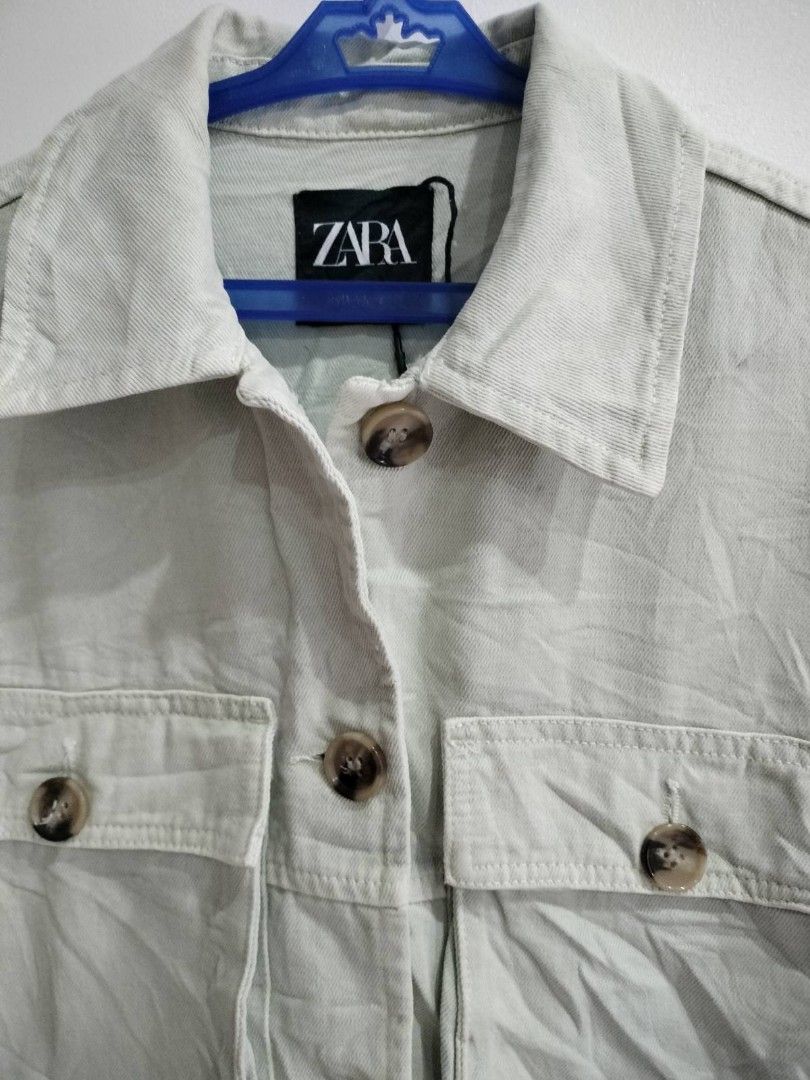 ZARA mint green jacket/oversized, Women's Fashion, Coats, Jackets and