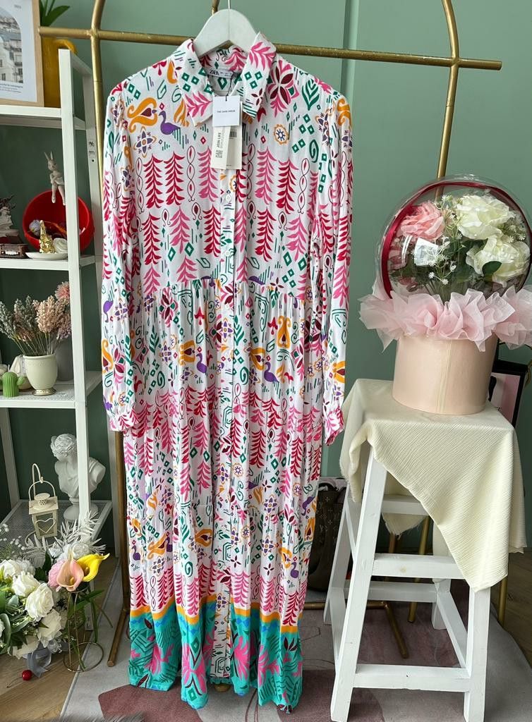 Zara peacock dress online