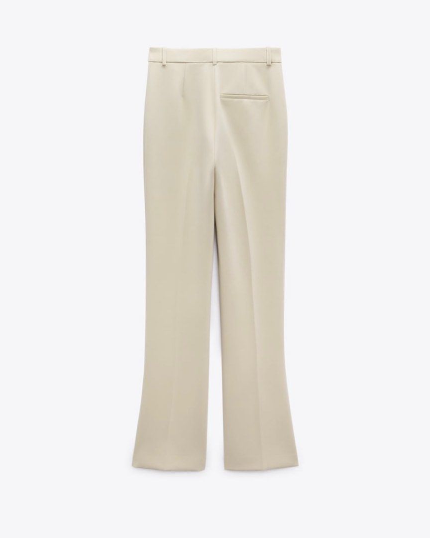 SALE❗️Zara STRAIGHT FIT TROUSERS WITH VENTS - Ecru, Women's Fashion,  Bottoms, Other Bottoms on Carousell